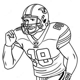 Travis Kelce In Action Coloring Page 26903-24584