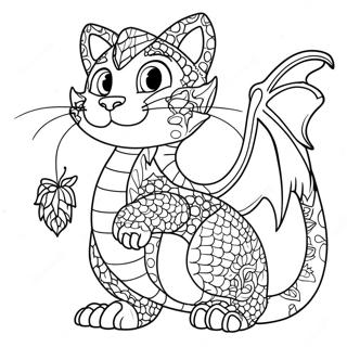 Cat Dragon Coloring Page 26912-24586