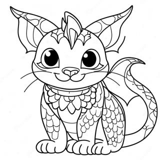 Cat Dragon Coloring Page 26912-24587