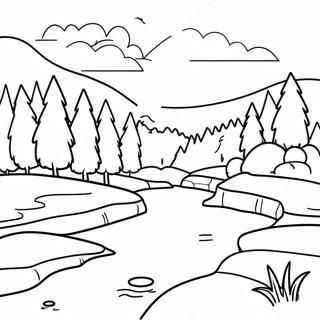 River Landscape Coloring Page 26942-24610