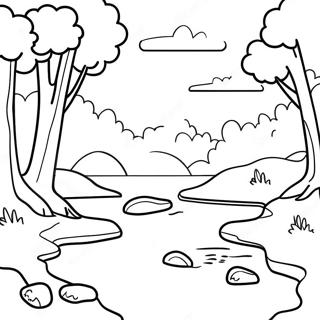 River Landscape Coloring Page 26942-24611