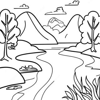 River Landscape Coloring Page 26942-24612