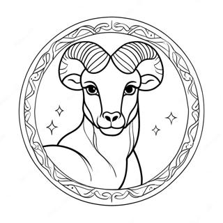 Aries Zodiac Sign Coloring Page 26962-24626