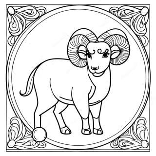 Aries Zodiac Sign Coloring Page 26962-24628