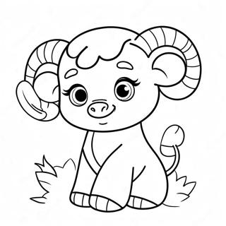 Cute Aries Baby Coloring Page 26963-24629