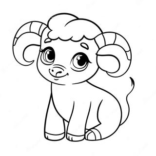 Cute Aries Baby Coloring Page 26963-24632