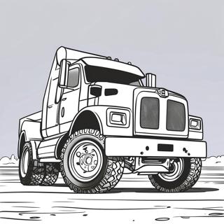 Diesel Truck Lifted Truck Coloring Page 2697-2195