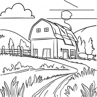 Realistic Farm Landscape Coloring Page 26992-24650