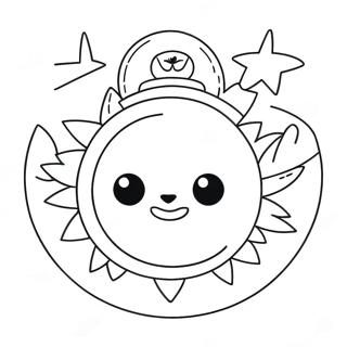 Sun And Moon Fnaf Coloring Pages