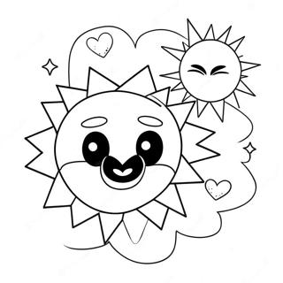 Sun And Moon Fnaf Coloring Page 27012-24668