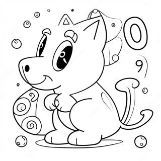 Playful Number 9 Coloring Page 27023-24679