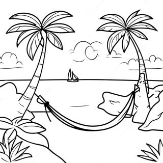 Tropical Aloha Scene Coloring Page 27043-24693