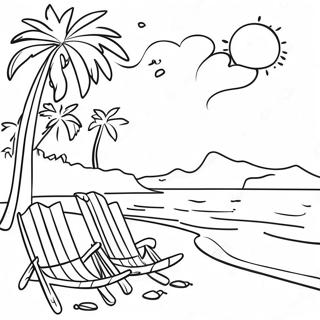 Tropical Aloha Scene Coloring Page 27043-24695