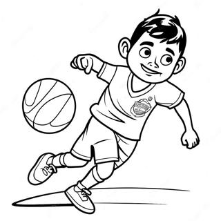 Vini Jr Dribbling The Ball Coloring Page 27053-24702