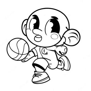 Vini Jr Dribbling The Ball Coloring Page 27053-24704