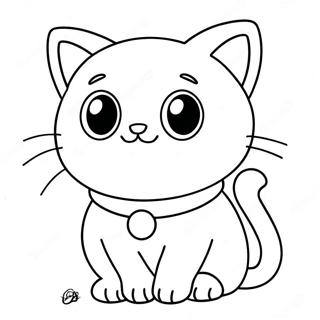 Cute Anime Cat Coloring Page 27073-24718