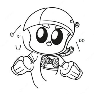 Mikey In Action Coloring Page 27083-24725