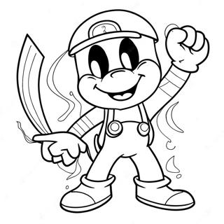 Mikey In Action Coloring Page 27083-24726