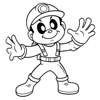 Mikey In Action Coloring Page 27083-24728