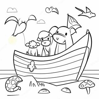 Colorful Animals On Noah S Ark Coloring Page 2708-2208