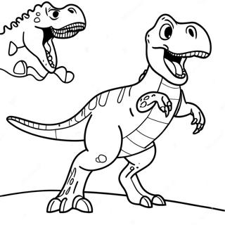 T Rex Roaring Dinosaur Coloring Page 27103-24741