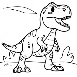 T Rex Roaring Dinosaur Coloring Page 27103-24743