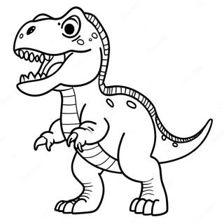 T Rex Roaring Dinosaur Coloring Page 27103-24744