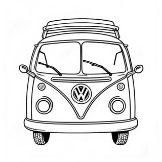 60s Retro Volkswagen Bus Coloring Page 27123-24759