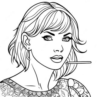 Taylor Swift Midnights Coloring Pages