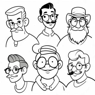 Hipster Disney Characters Coloring Page 27142-24772