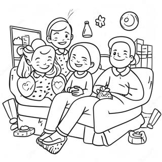 Cozy Pajama Party Coloring Page 27163-24791