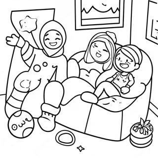 Cozy Pajama Party Coloring Page 27163-24792