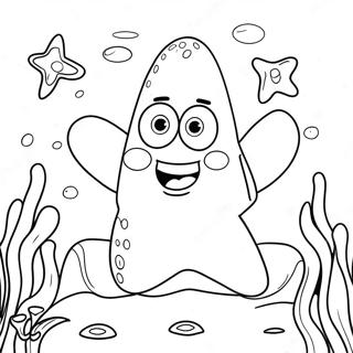 Funny Patrick Star Underwater Coloring Page 2718-2214