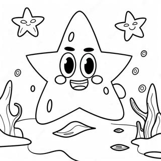 Funny Patrick Star Underwater Coloring Page 2718-2215