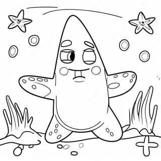 Funny Patrick Star Underwater Coloring Page 2718-2216