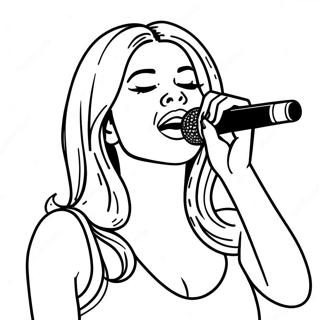 Selena Gomez Singing On Stage Coloring Page 27203-24822