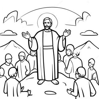 Sermon On The Mount Coloring Pages