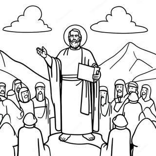 Sermon On The Mount Coloring Page 27212-24827