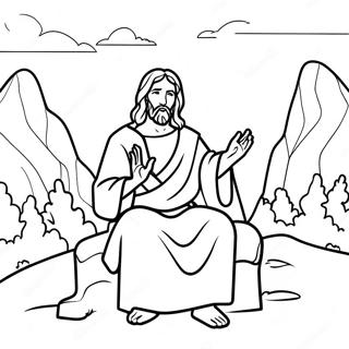 Jesus Teaching On The Mount Coloring Page 27213-24830