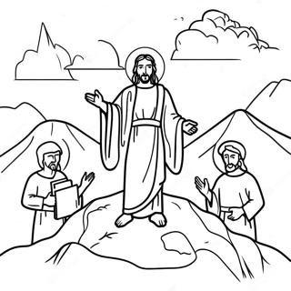 Jesus Teaching On The Mount Coloring Page 27213-24831