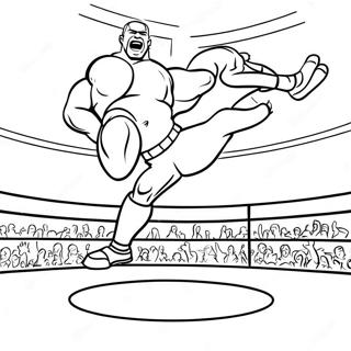 Wwe Wrestler Jumping On Opponent Coloring Page 27223-24837