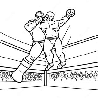 Wwe Wrestler Jumping On Opponent Coloring Page 27223-24838