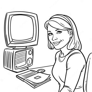 Tv Woman Coloring Page 27253-24852