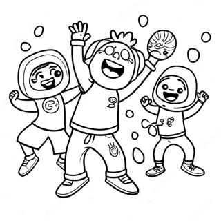 Gonoodle Dance Party Coloring Page 27264-24861