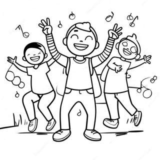 Gonoodle Dance Party Coloring Page 27264-24862