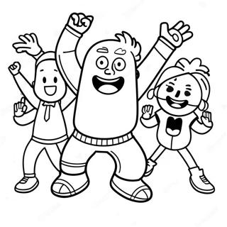 Gonoodle Dance Party Coloring Page 27264-24863