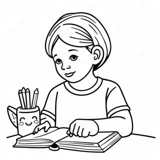 Autistic Child Coloring Page 27273-24866