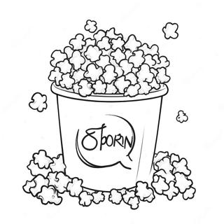 Popcorn Coloring Pages