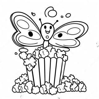 Butterfly Popcorn Coloring Page 2728-2221