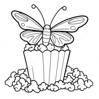 Butterfly Popcorn Coloring Page 2728-2224